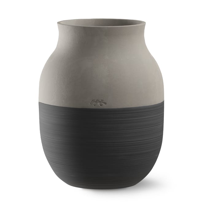 Omaggio Circulare Vase H20 cm - Anthracite grey - Kähler