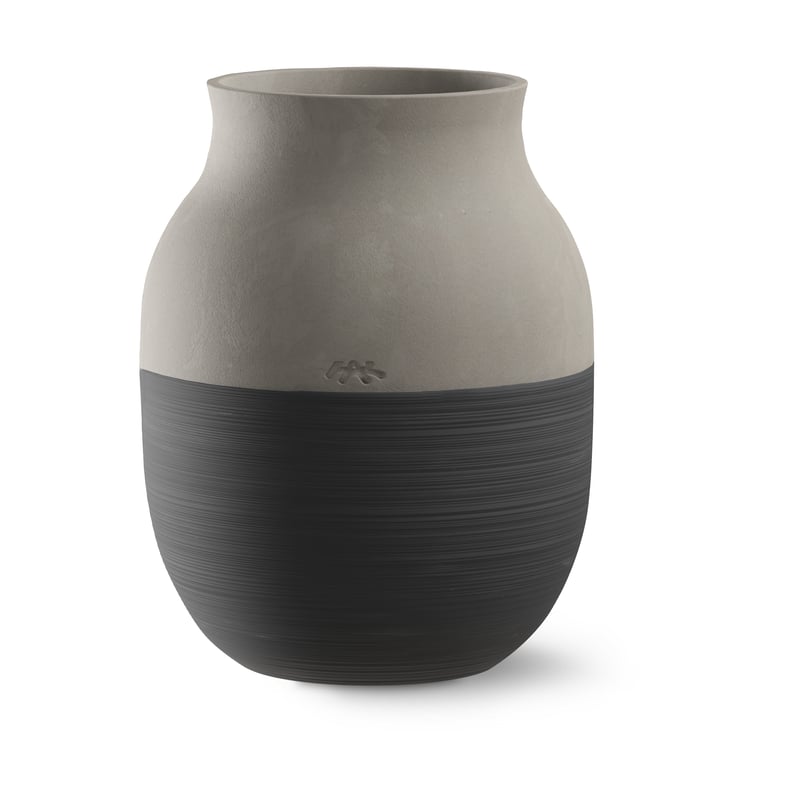 Kähler Omaggio Circulare Vase H20 cm Anthracite grey
