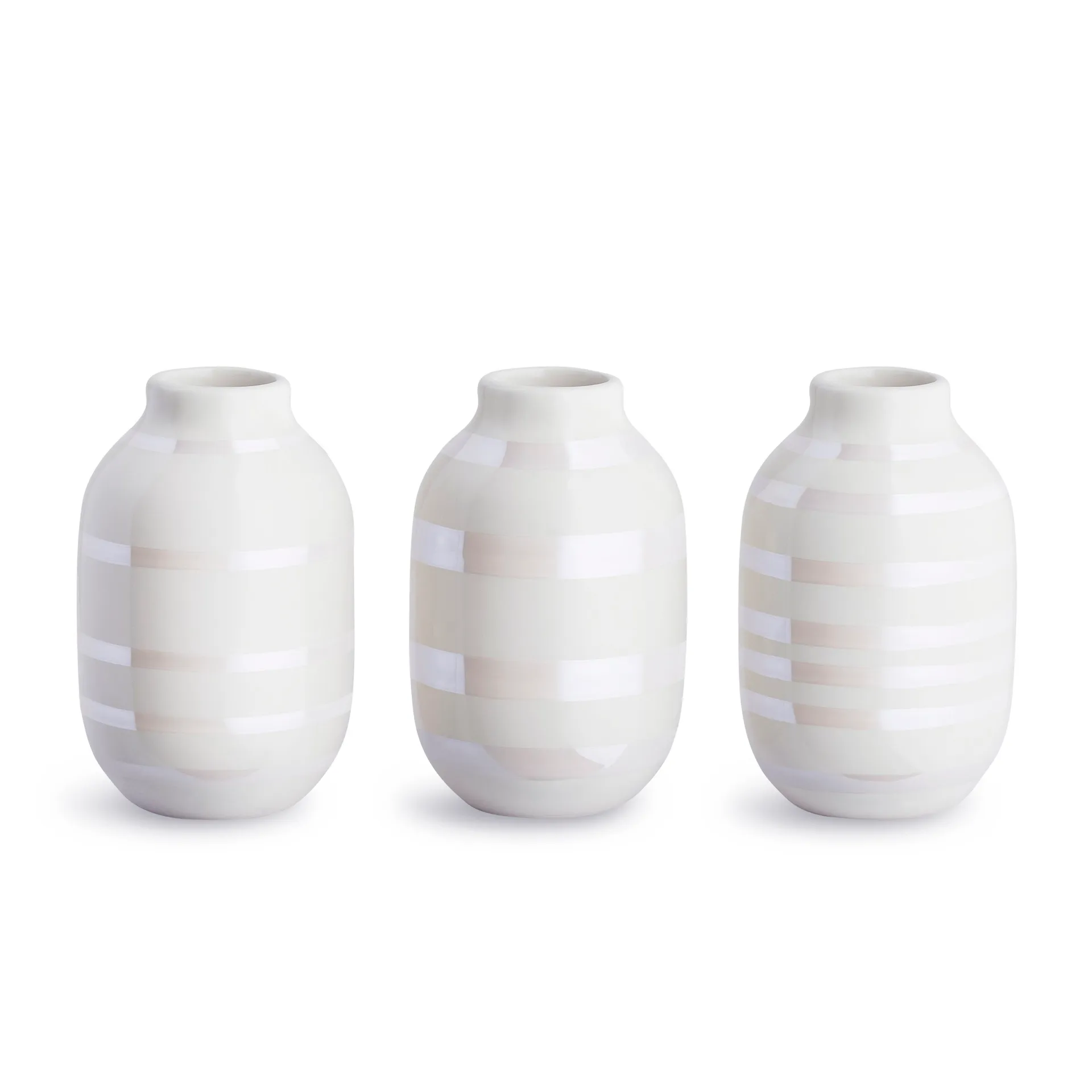 Omaggio miniature vase 3-pack, pearl-white Kähler