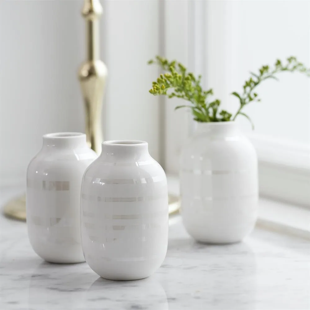 Omaggio miniature vase 3-pack, pearl-white Kähler