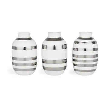 Omaggio miniature vase 3-pack - silver-white - Kähler