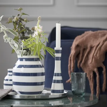 Omaggio vase medium - steel blue - Kähler