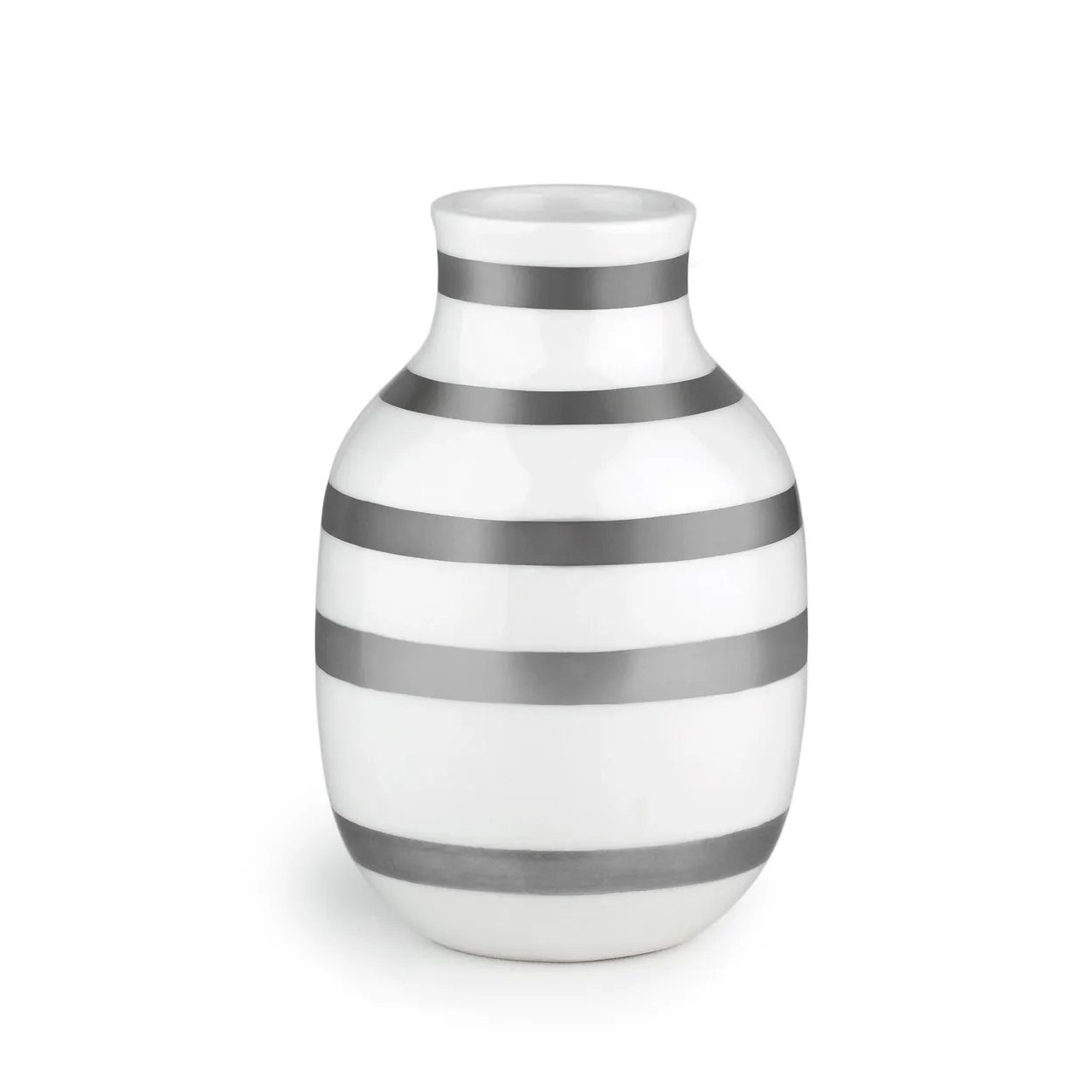 Kähler Omaggio vase silver small | Scandinavian Design | Vases | Silver-coloured