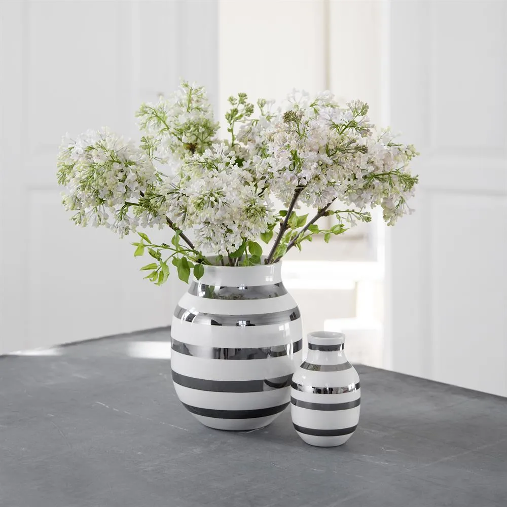 Omaggio vase silver, small Kähler