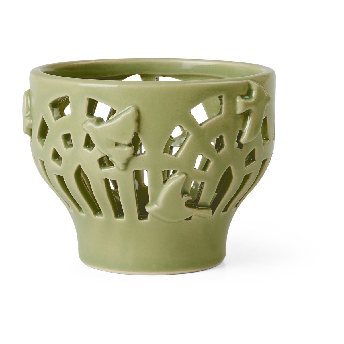 Kähler Orangery candle holder o9 cm Spring leaf | Scandinavian Design | Tea light holders, lanterns & candle dishes | Green
