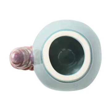 Poppery apple with worm decoration - Mint-pink - Kähler