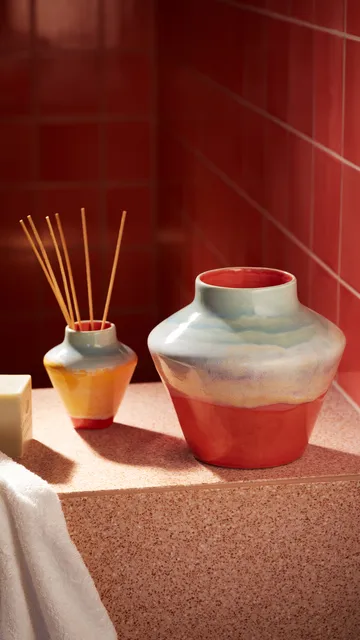 Poppery vase 20.5 cm - Mint-pink - Kähler