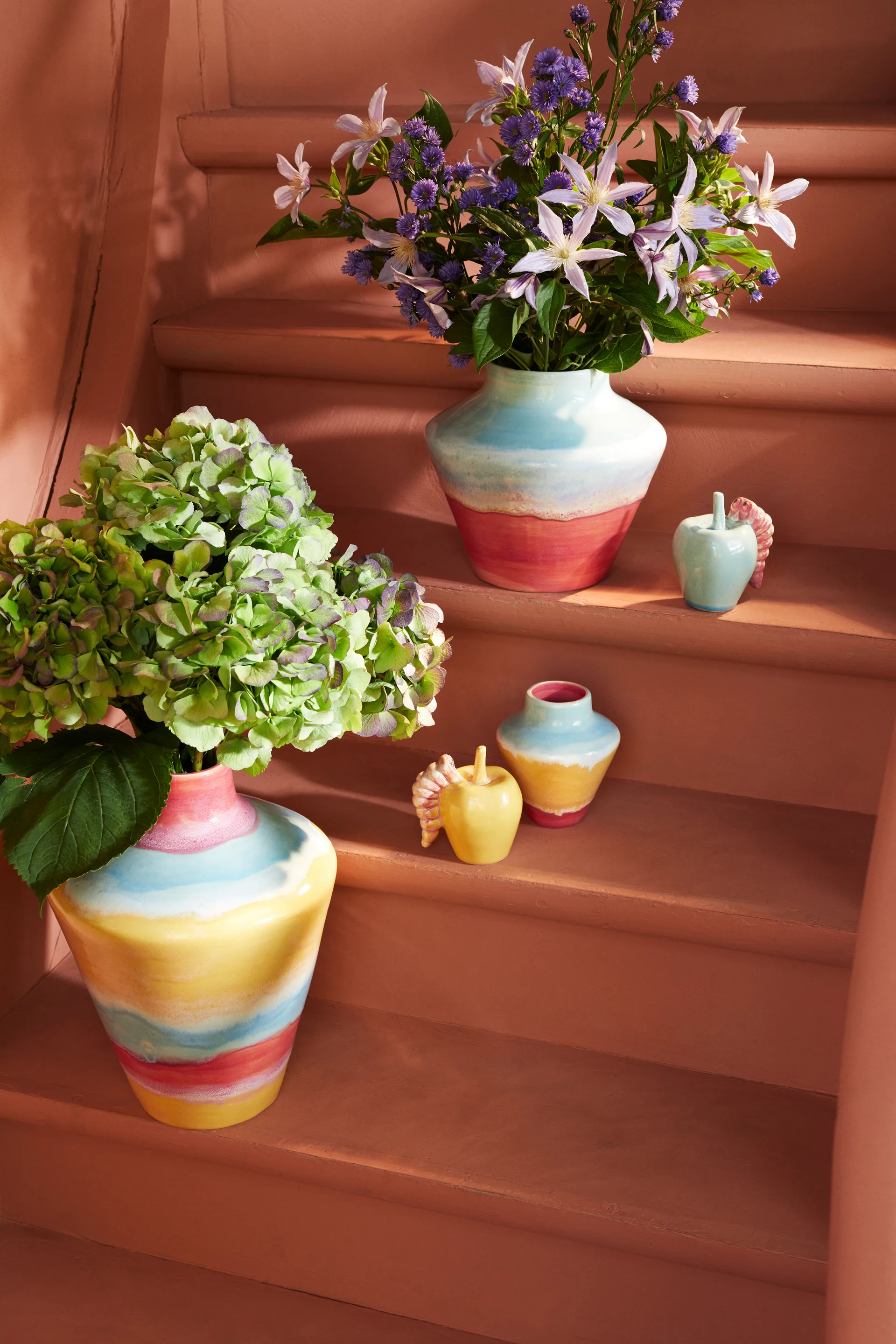 Poppery vase 20.5 cm, Mint-pink Kähler