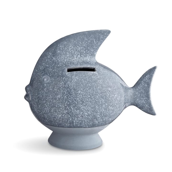 Sparedyr moneybox fish - grey-blue - Kähler