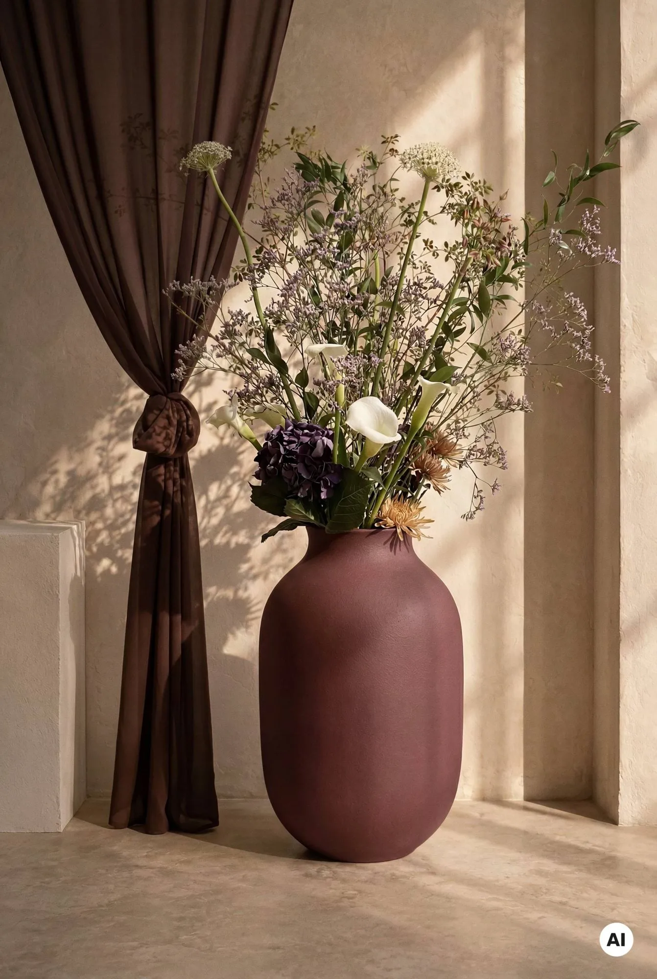 Studio Omaggio vase, Bordeaux, 50 cm Kähler