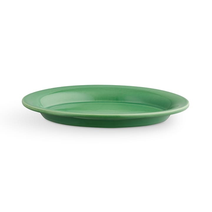 Ursula oval plate 13x18 cm, dark green Kähler