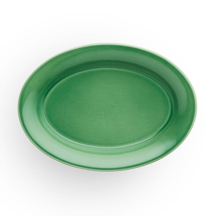 Ursula oval plate 16x22 cm - dark green - Kähler