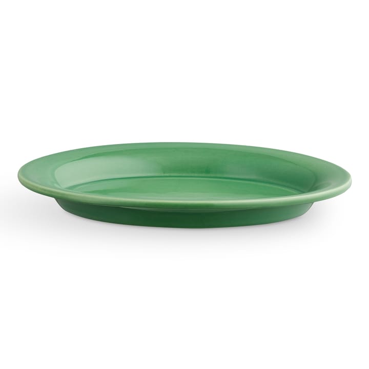 Ursula oval plate 16x22 cm - dark green - Kähler