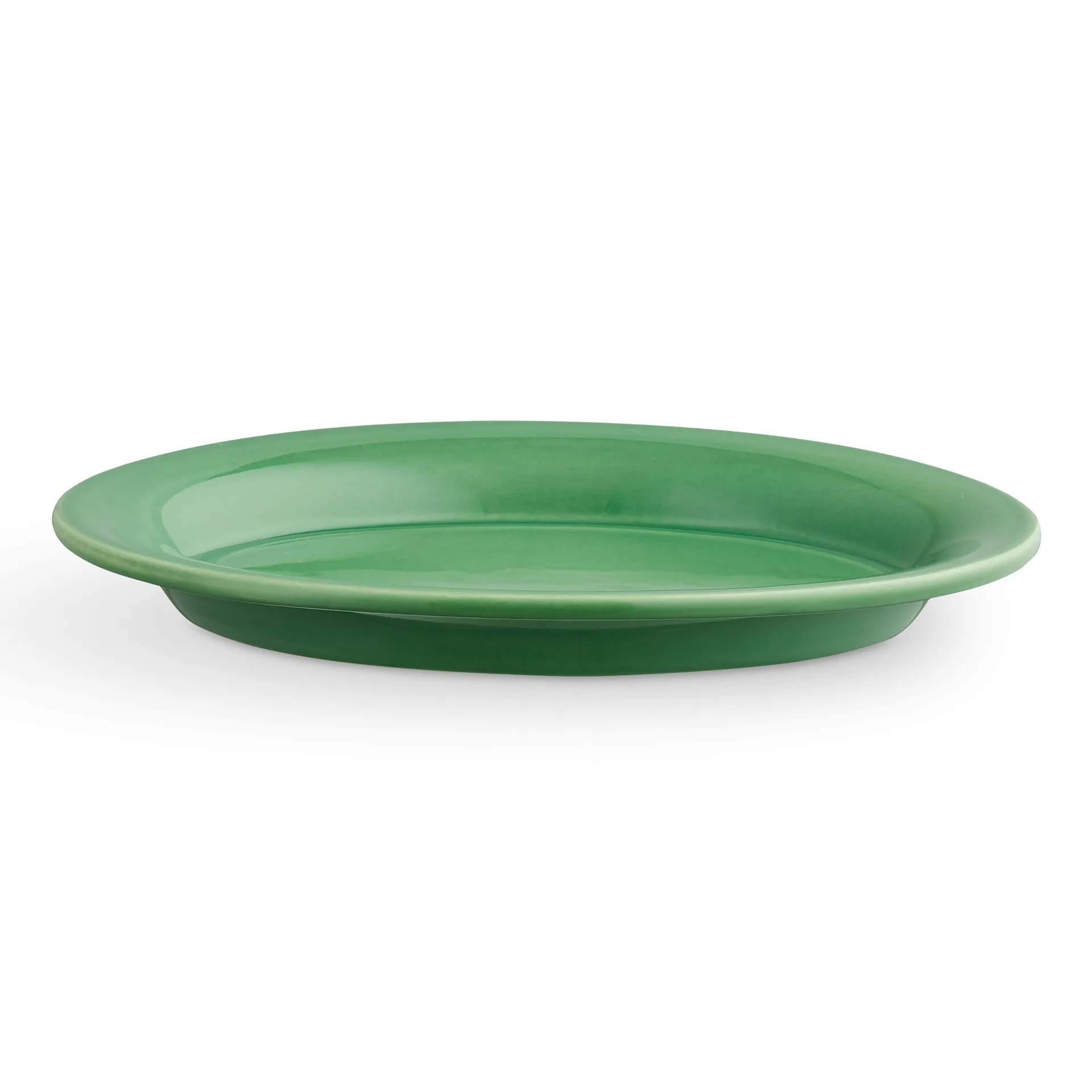 Ursula oval plate 16x22 cm, dark green Kähler