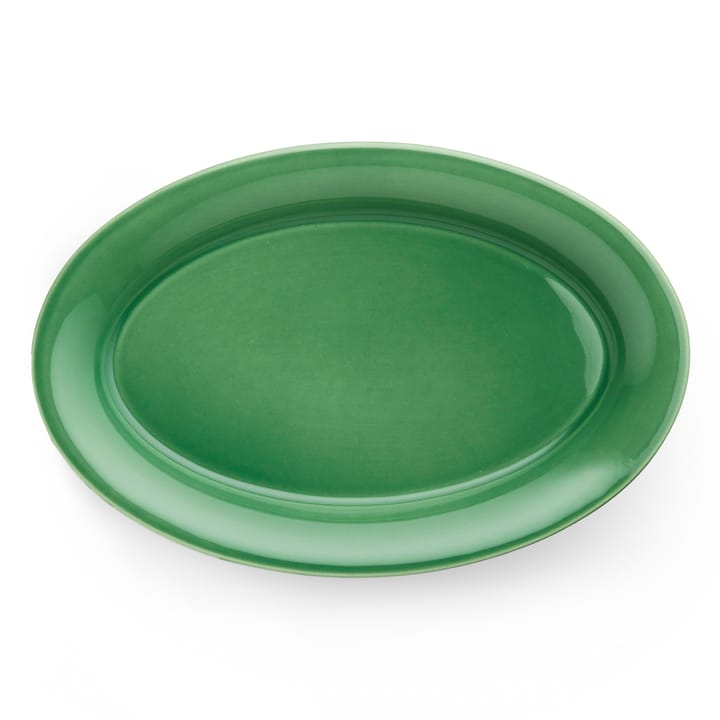 Ursula oval plate 18.5x28 cm, dark green Kähler