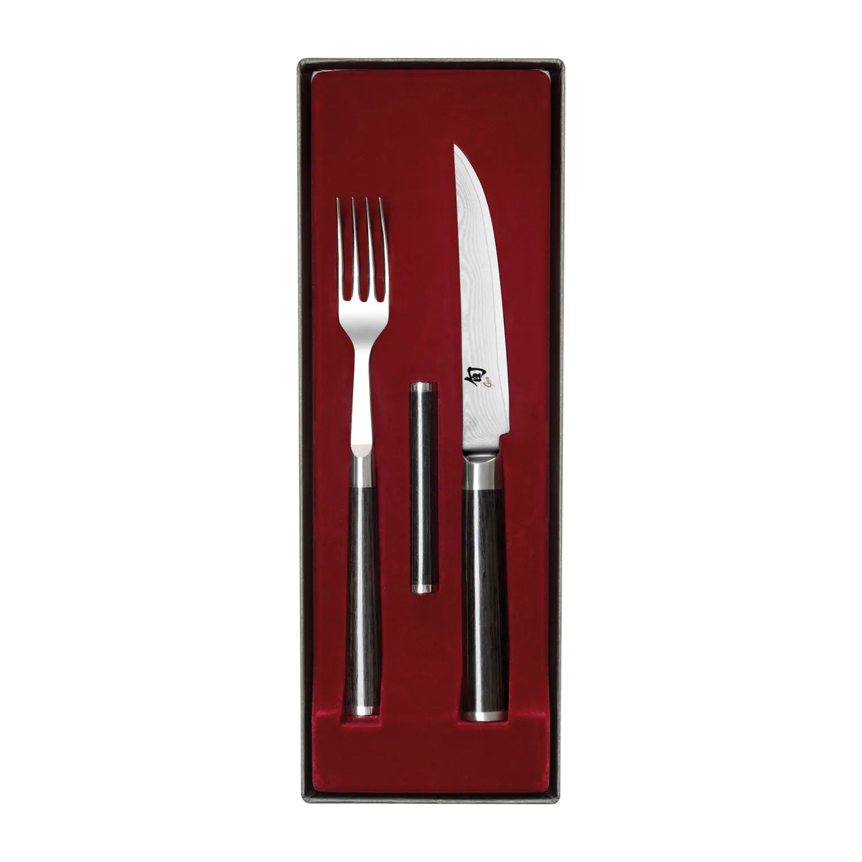 Kai Shun Classic knife & fork set Chrome-black | Scandinavian Design | Steak knives | Black