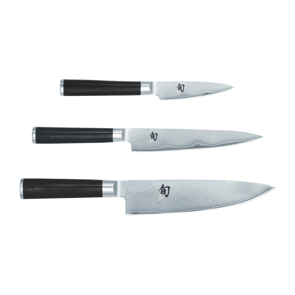 Kai Shun Classic knife set 3 pieces Chrome-black | Scandinavian Design | Knife sets | Black