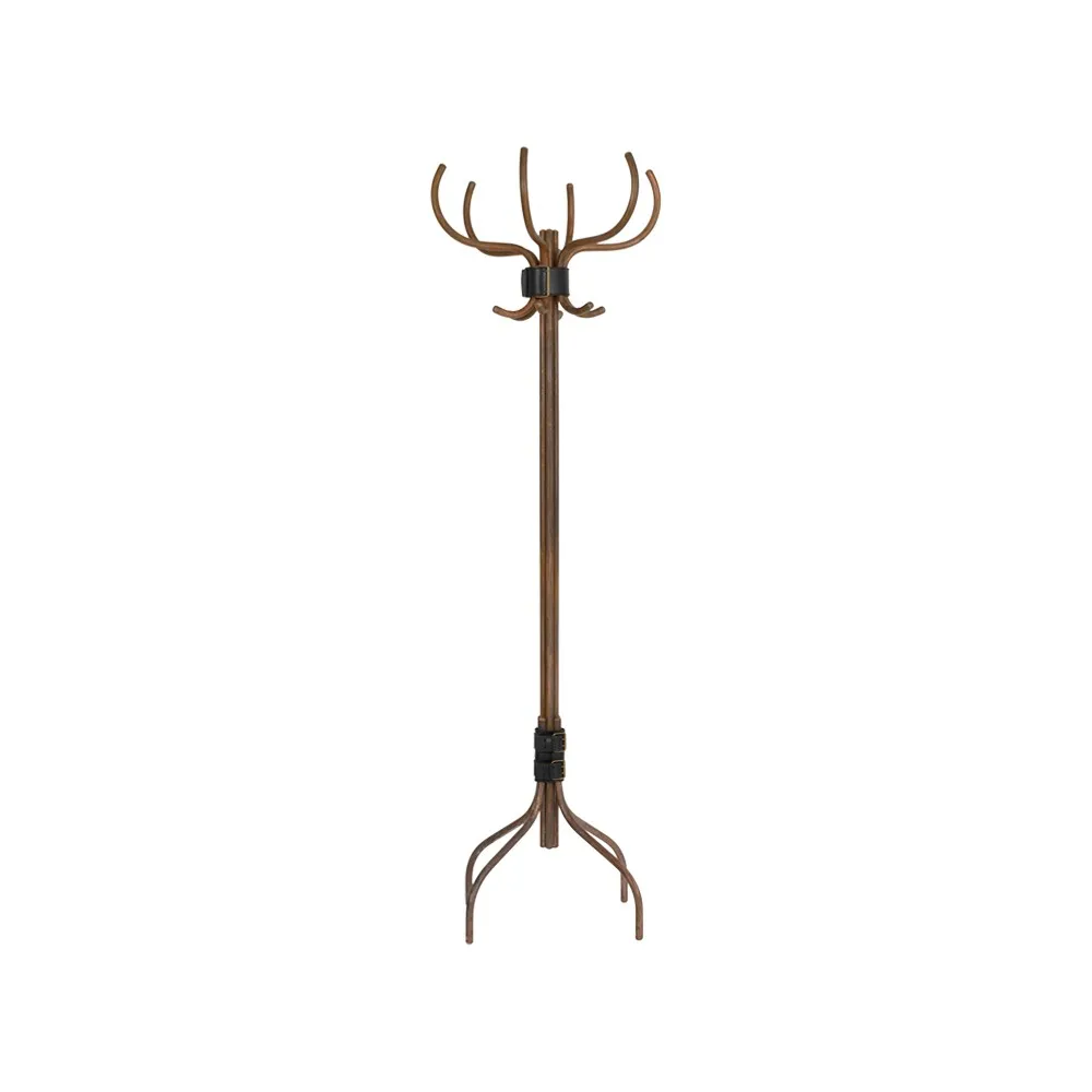 Babe coat rack, Pre-burnished steel-black leather belt Källemo
