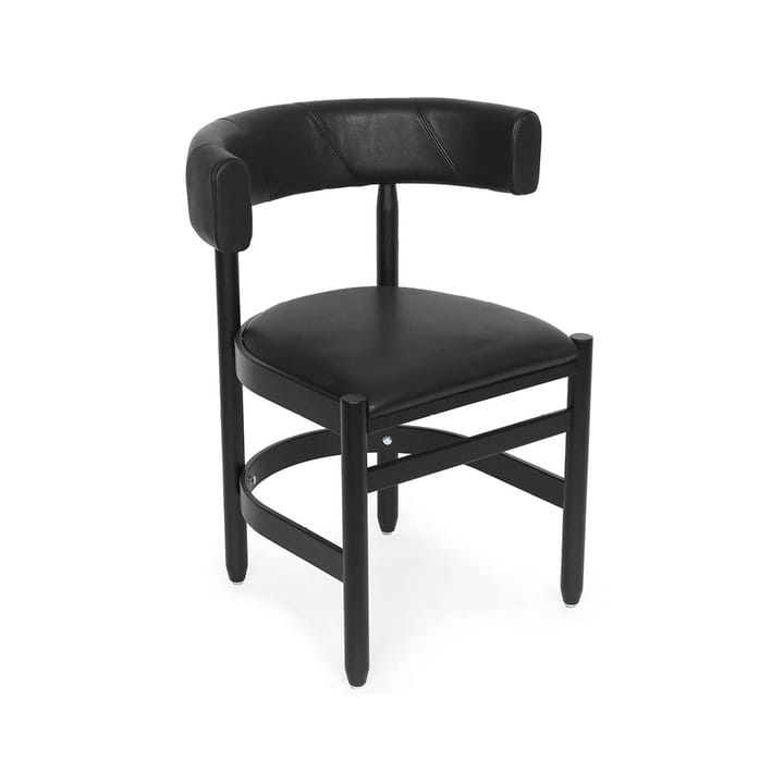 Botero armchair - Leather Tärnsjö 8175 black-black ash stand - Källemo