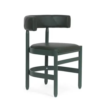 Botero armchair - Leather Tärnsjö 8420 green-green ash stand - Källemo