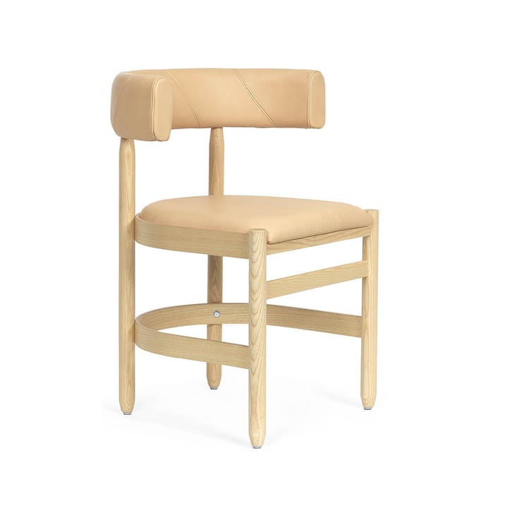 Botero armchair - Leather Tärnsjö 8800 natural-lacquered ash frame - Källemo