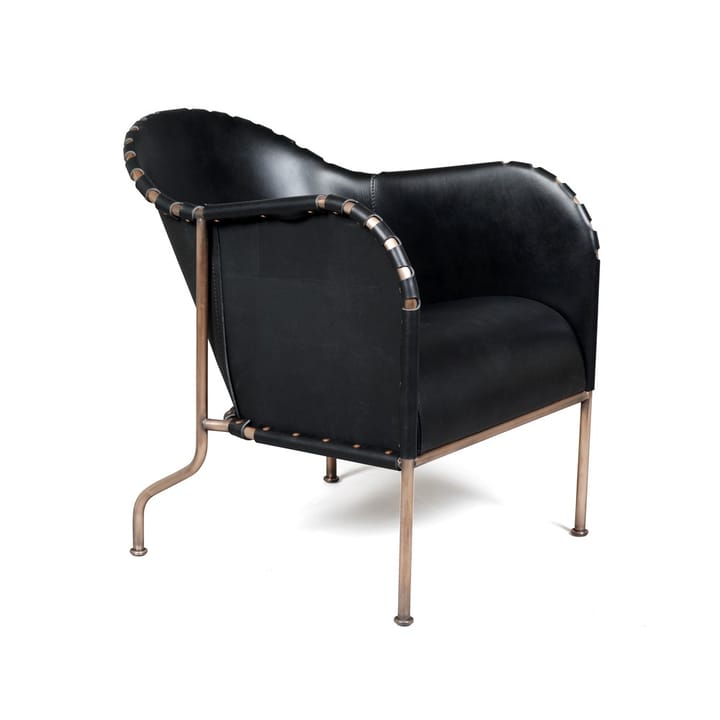 Bruno armchair - Core leather black-copper frame - Källemo