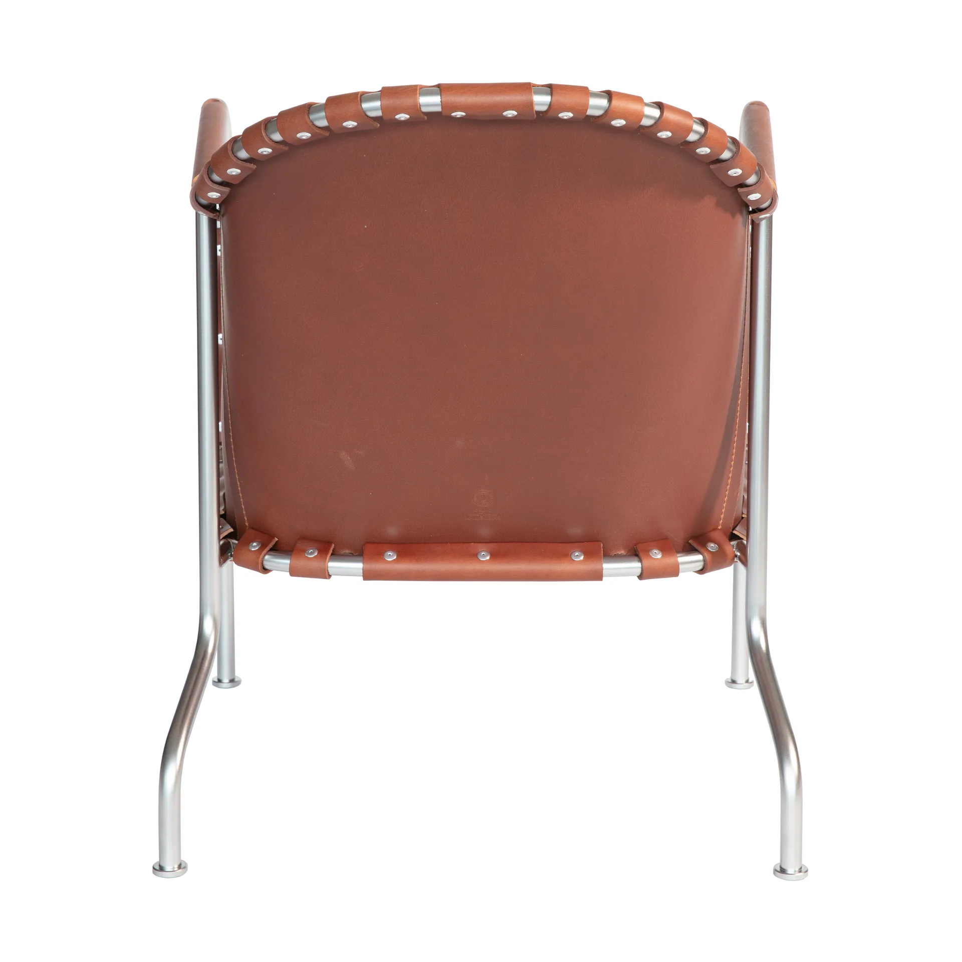 Bruno armchair, Leather brown vintage-matte chrome Källemo