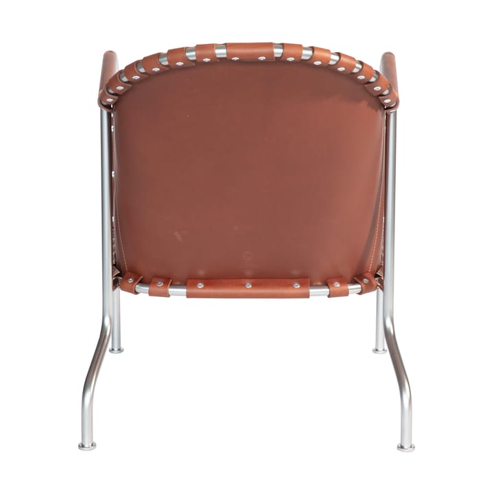 Bruno armchair, Leather brown vintage-matte chrome Källemo