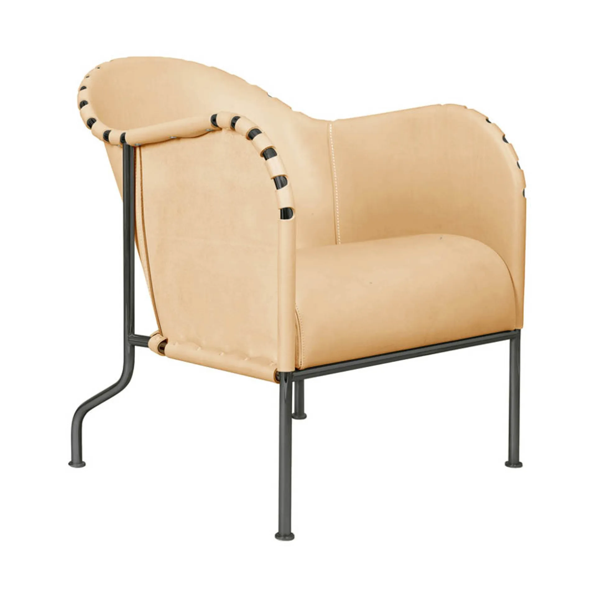 Bruno armchair, Natural-black oxidized Källemo