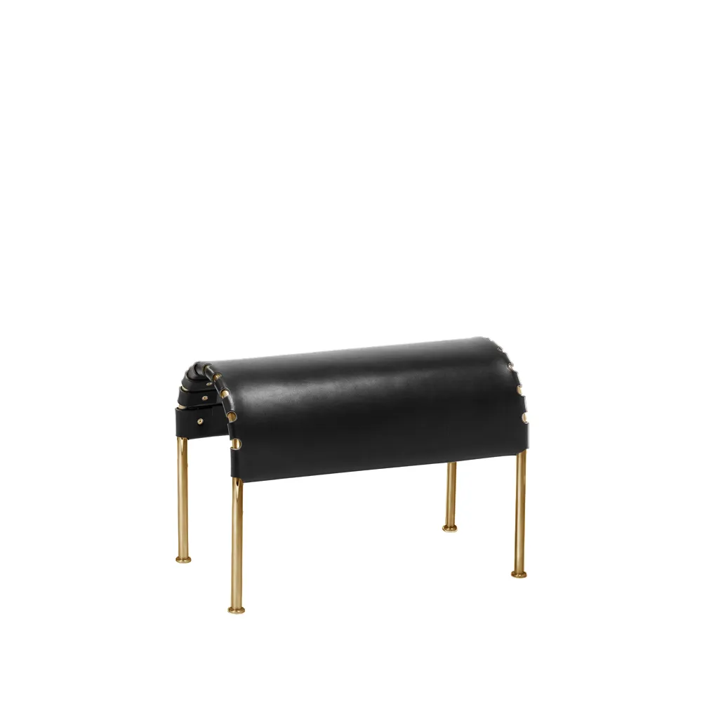 Bruno footstool, Black-brass base Källemo