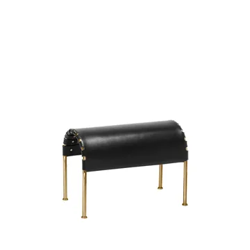Bruno footstool - Black-brass base - Källemo