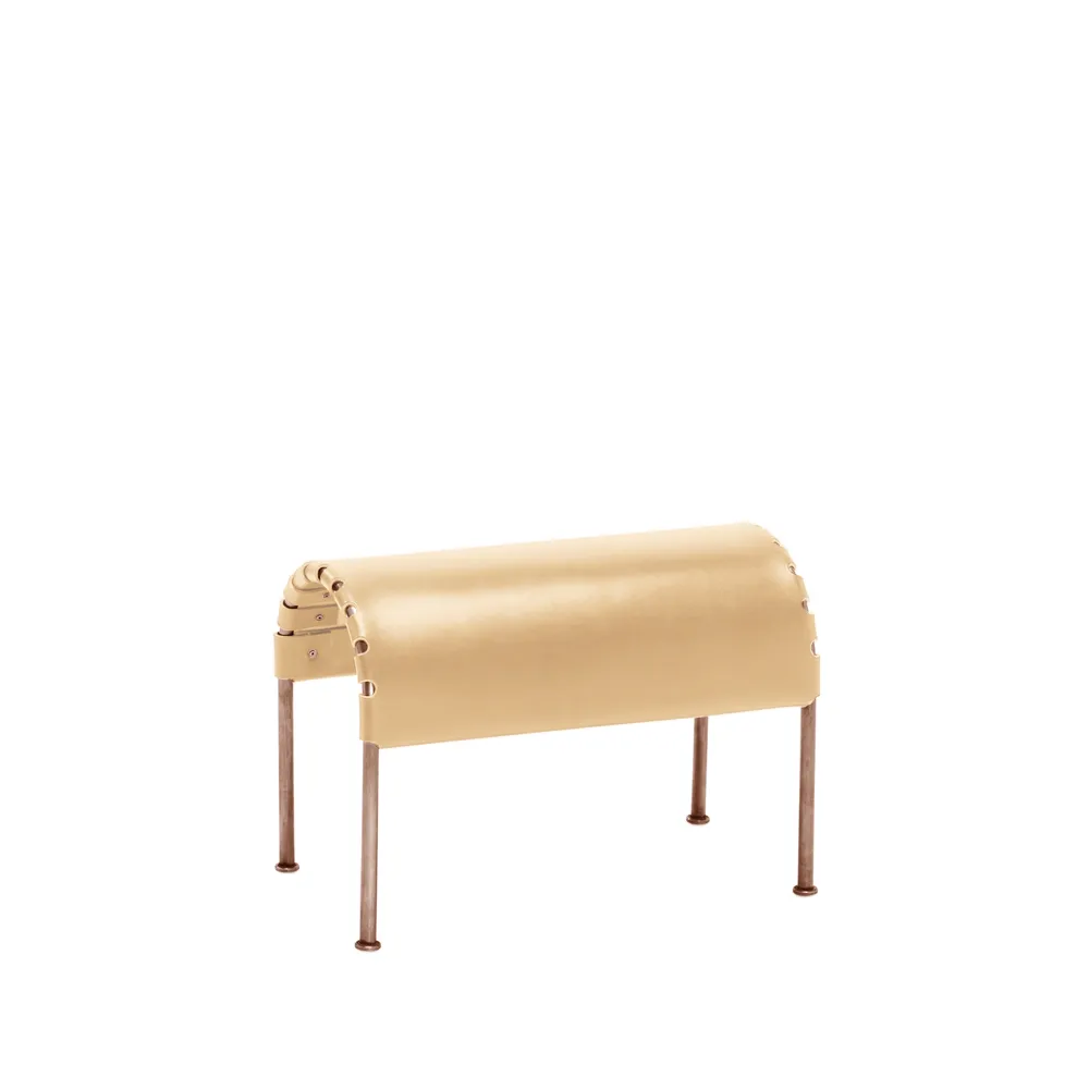 Bruno footstool, Natural copper-plated base Källemo
