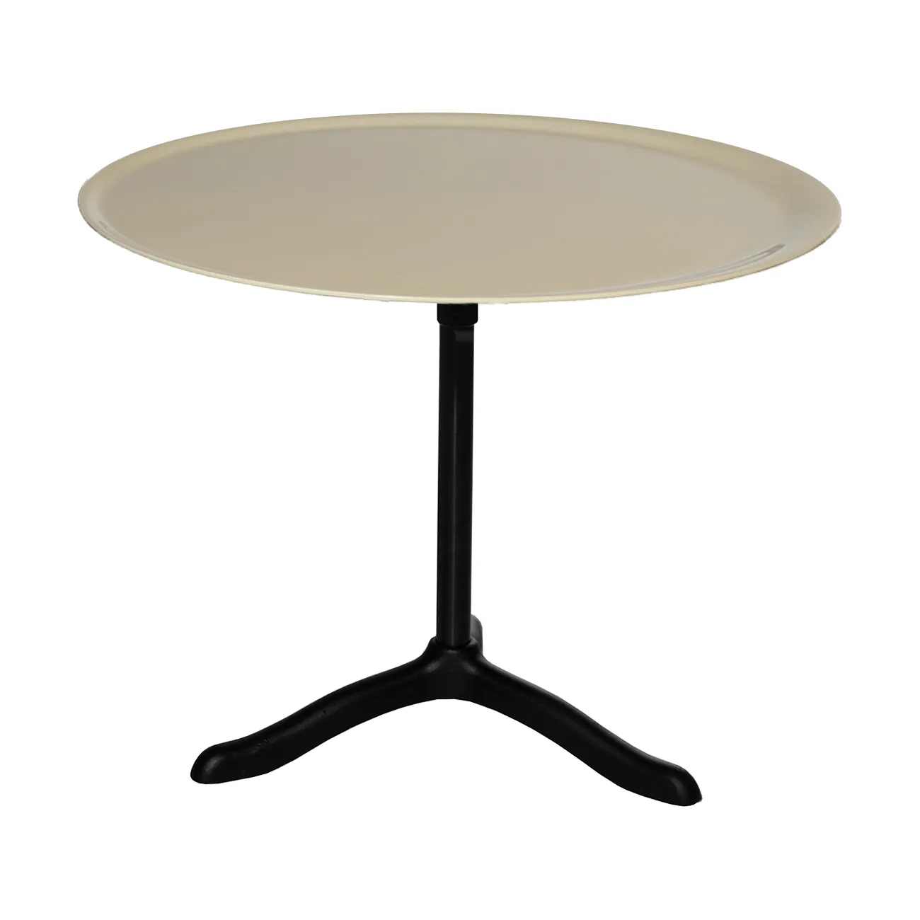 Cassis coffee table Ø47 cm, Black anodized aluminum-oyster Källemo