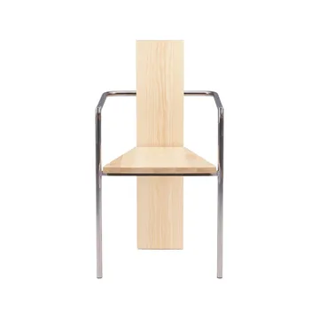 Concrete armchair - Ash-raw steel frame - Källemo