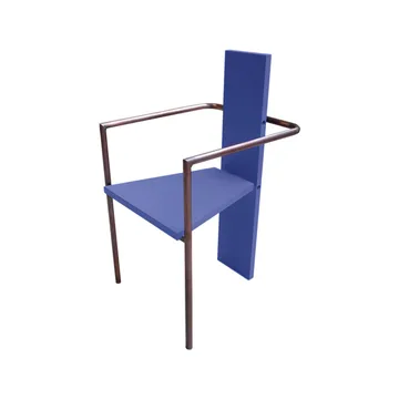 Concrete armchair - Blue-copper plated frame - Källemo
