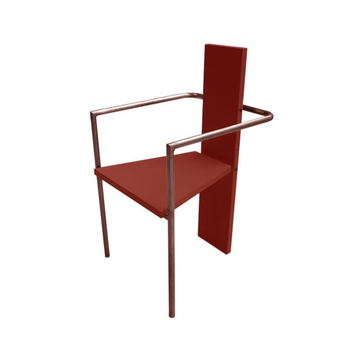 Concrete armchair - Red pre-plated copper frame - Källemo