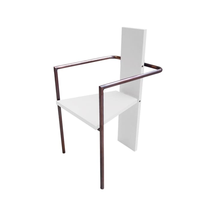 Concrete armchair - White copper-plated frame - Källemo