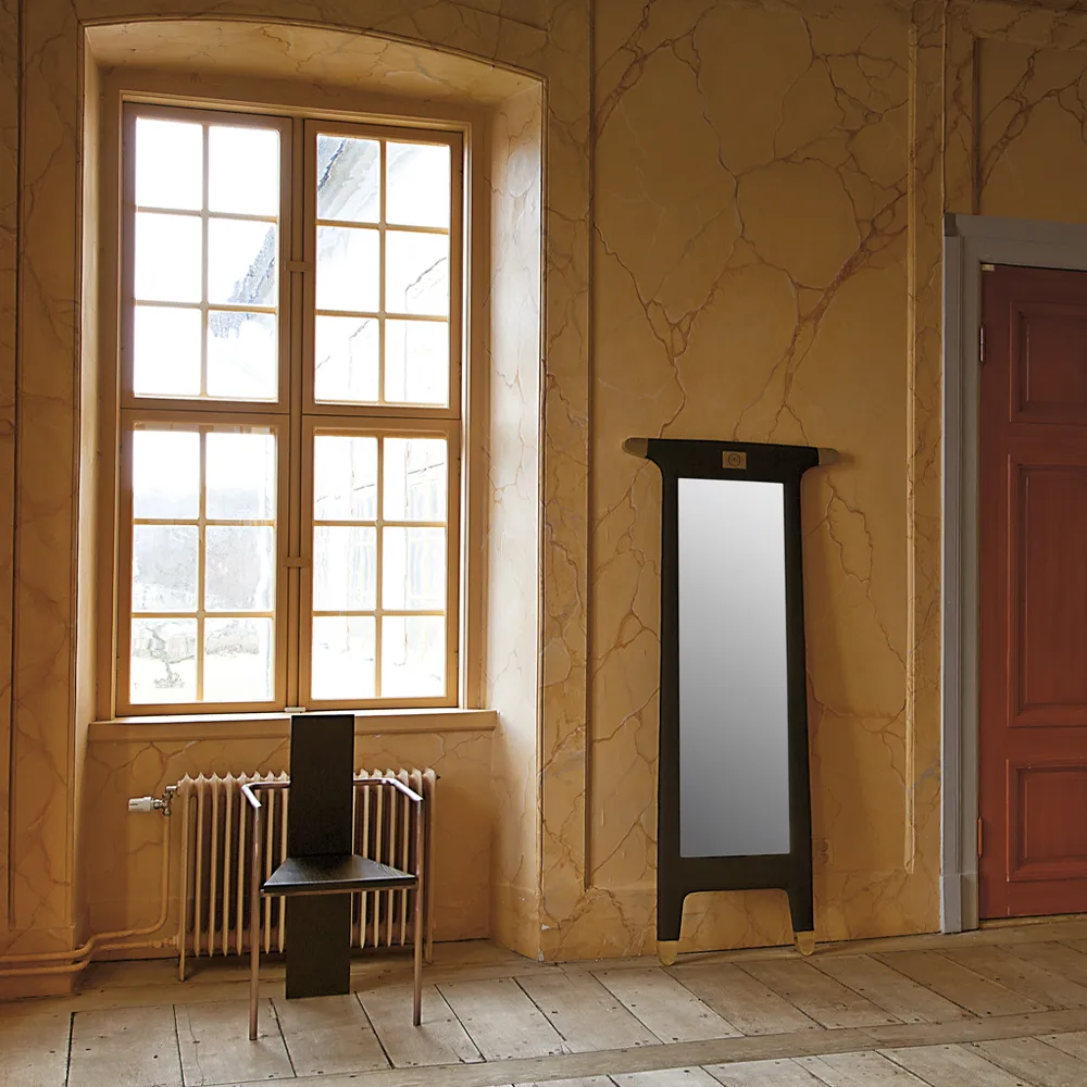 Concrete armchair, White copper-plated frame Källemo