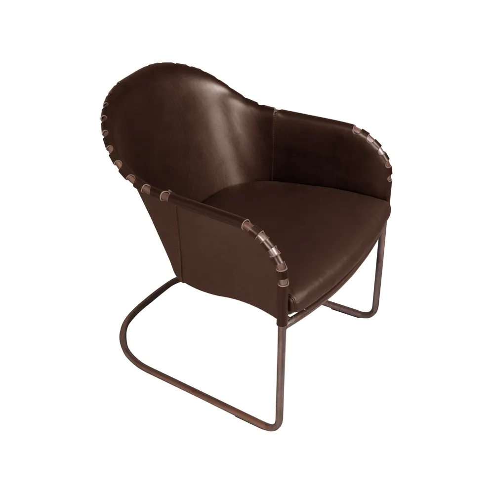 Ingo armchair, Cigar brown-copper treated Källemo