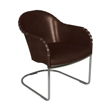 Ingo armchair - Cigar brown-matte chrome - Källemo