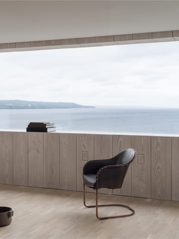Ingo armchair - Cigar brown-matte chrome - Källemo
