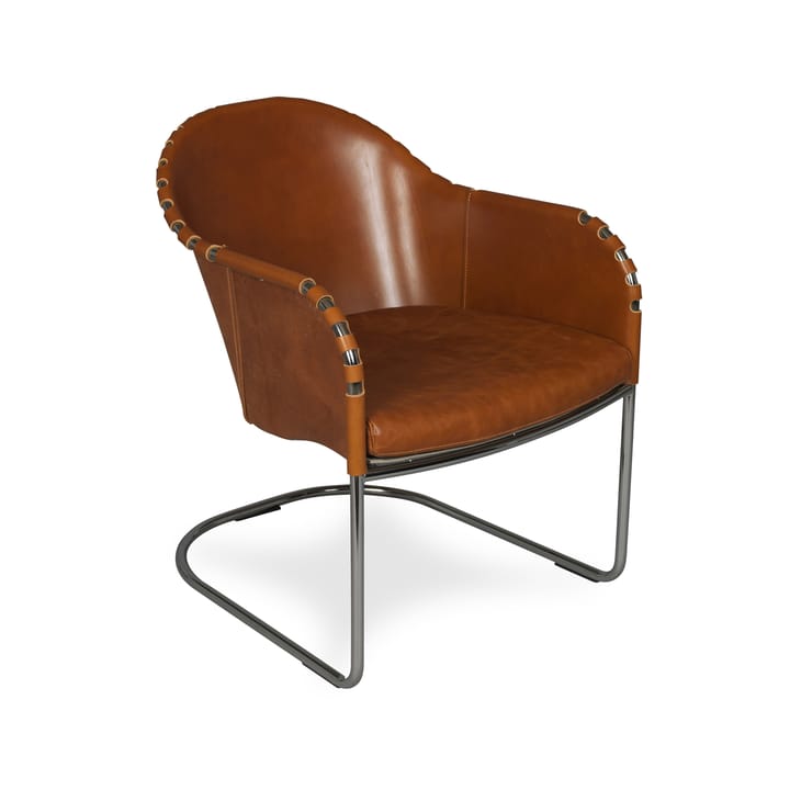Ingo armchair - Cognac-chrome - Källemo
