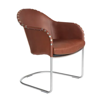 Ingo armchair - Cognac-matte chrome - Källemo