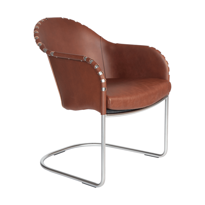 Ingo armchair - Cognac-matte chrome - Källemo