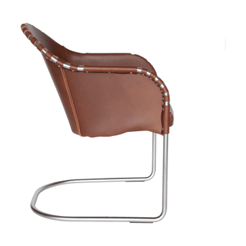 Ingo armchair - Cognac-matte chrome - Källemo