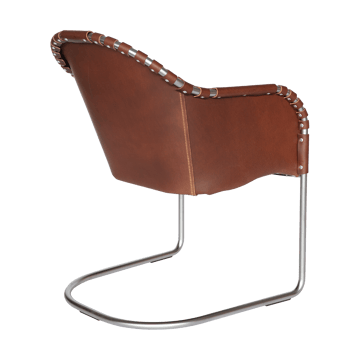 Ingo armchair - Cognac-matte chrome - Källemo