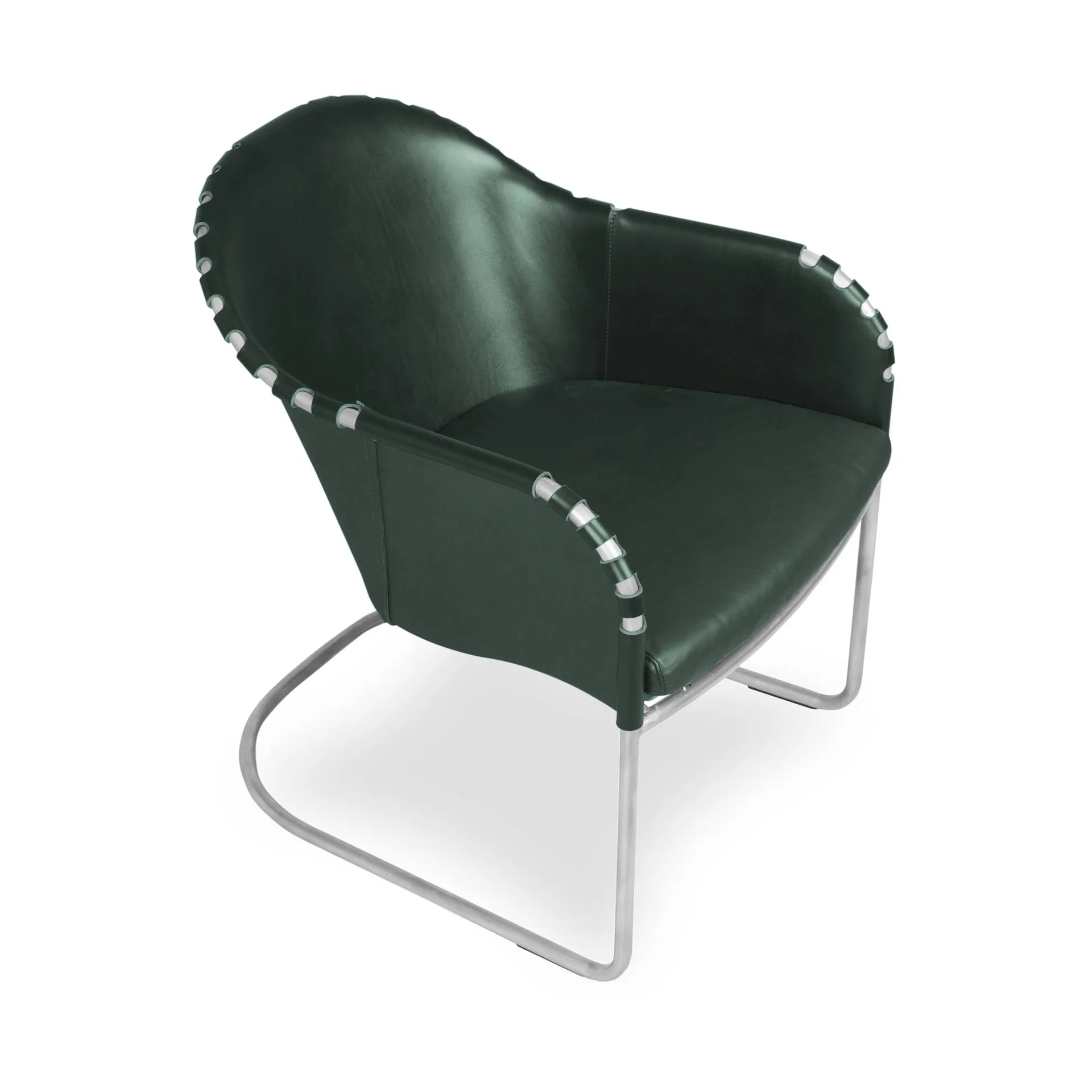 Ingo armchair, Green-matte chrome Källemo