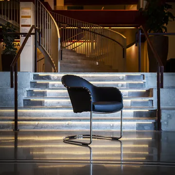 Ingo V.I.P armchair - Black 9110-chrome - Källemo