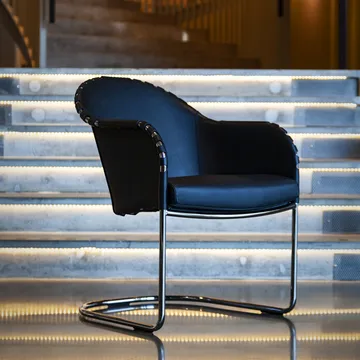 Ingo V.I.P armchair - Black 9110-chrome - Källemo