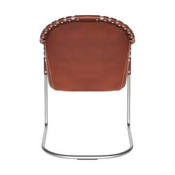 Ingo V.I.P armchair - Leather brown vintage-matte chrome - Källemo